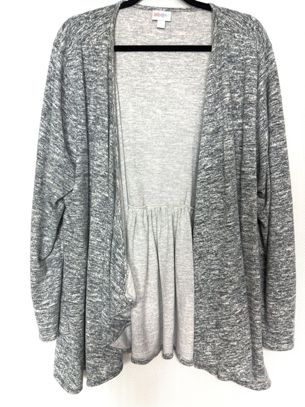 LuLaRoe Nanette Peplum Cardigan 2XL